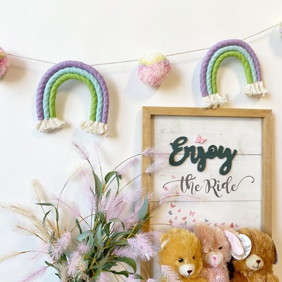 Pastel Spring Garland, Summer Garland, Easter Wall Decor, Boho Baby Shower Decor - Picture 3 of 10